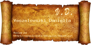 Veszelovszki Daniella névjegykártya